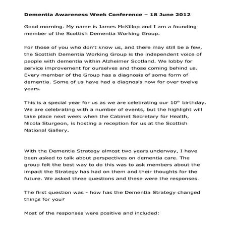 How is it for me? Perspectives on dementia care today