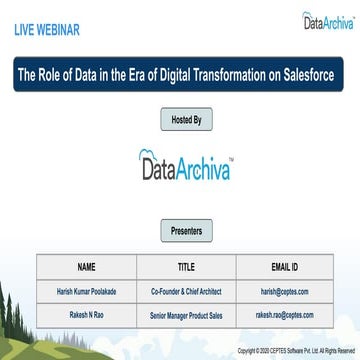 Salesforce Archival Data Security 101 | PDF