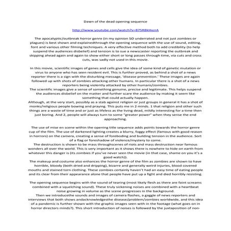 Dawn of the dead opening sequence