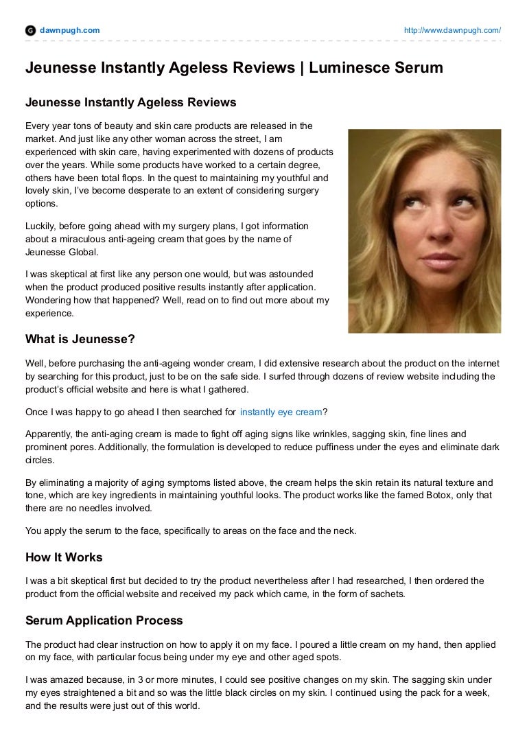 instantly ageless eye cream reviews