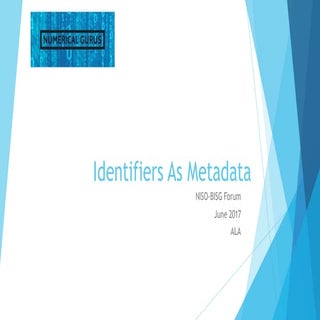 Dawson Identifiers as Metadata