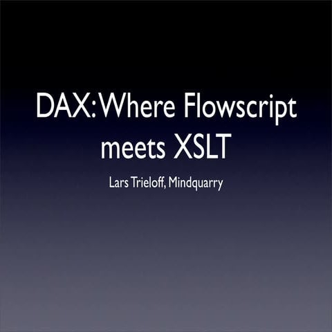 Dax   Declarative Api For Xml
