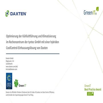 Daxten praesentation zum green it bb award 2012