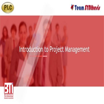 Day 0   Introduction to PM
