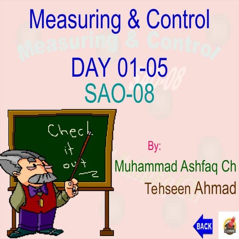 Instrumentation training  Measuring and Control day 1 to 5