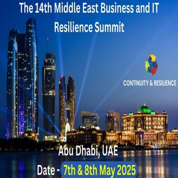 The Business Conference and IT Resilience Summit Abu Dhabi, UAE - AWS