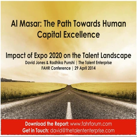 Al Masar: The Parth Towards Human Capital Excellence - David Jones and Radhik...