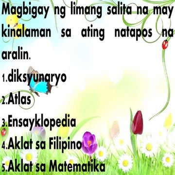 Grade 5 FILIPINO VISUAL week