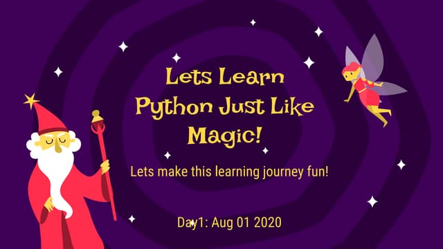 Introduction to Python and Basic Programming Cncepts