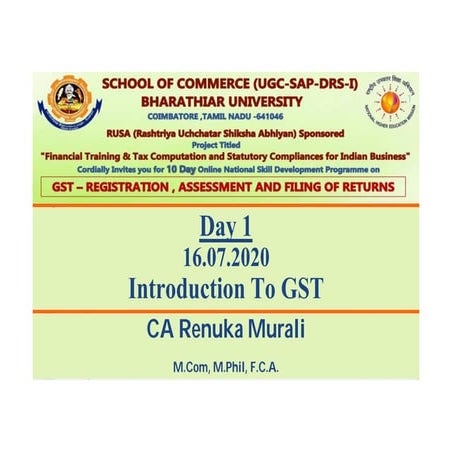 GST Fundamantals and conceptual framework