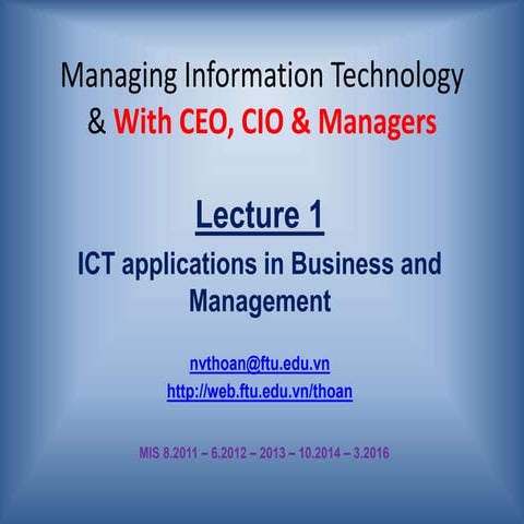 Day 1   cio and mis - part 1