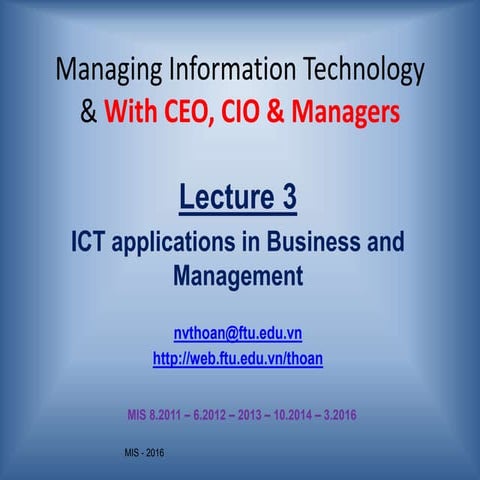 Day 1   cio and mis - part 3