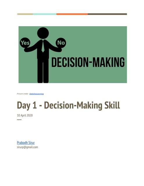 Day 1 Decision Making Skill Pdf Day 1 Decision Making Skill Pdf