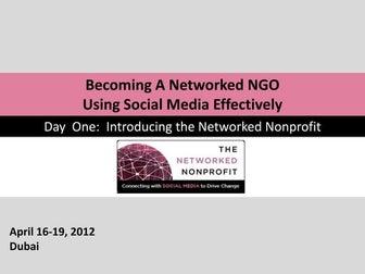 Networked NGO - Day 1