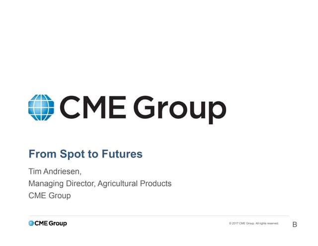 From Spot to Futures. Part 1