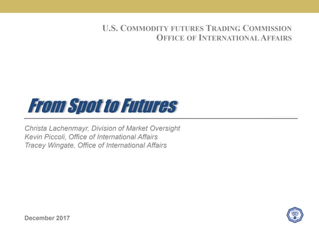 From Spot to Futures. Part 2.