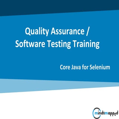 Core Java for Selenium | PPT