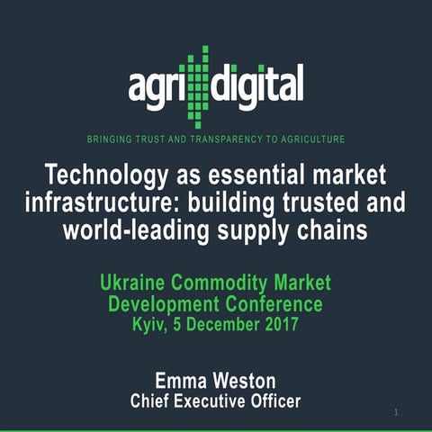 Technology as essential market infrastructure: building trusted and world-lea...