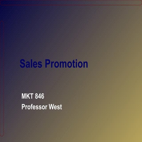 sales promotion