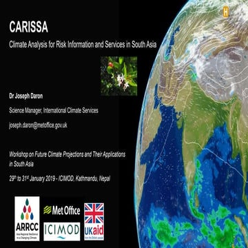 Day 1 - joe daron, met office - arrcc-carissa workshop