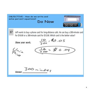 Day 11 percent equations