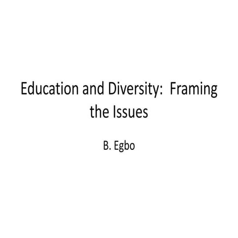 Day 12  education and diversity