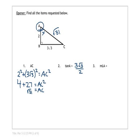 Section 8.2 & 8.3 Notes