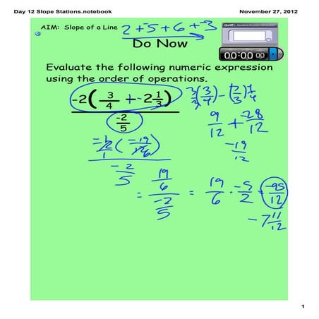 Day 12 slope stations