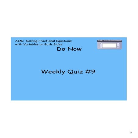 Day 12 variables on both sides fractions