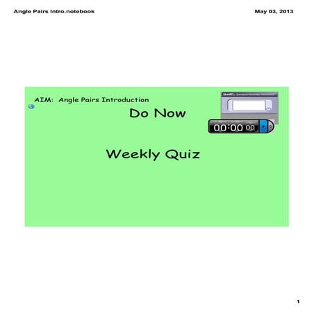 Day 15 angle pairs intro