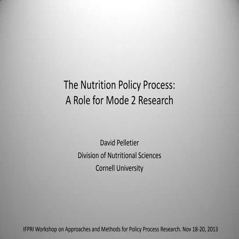 PPWNov13- Day 1 Keynote-  D.Pelletier- Cornell