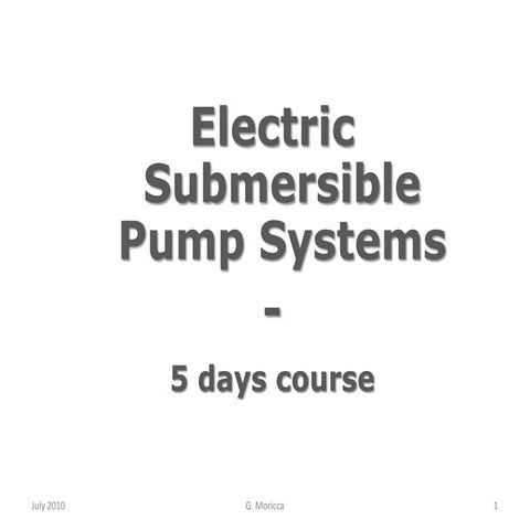 Overview of artificial lift technology and introduction to esp system