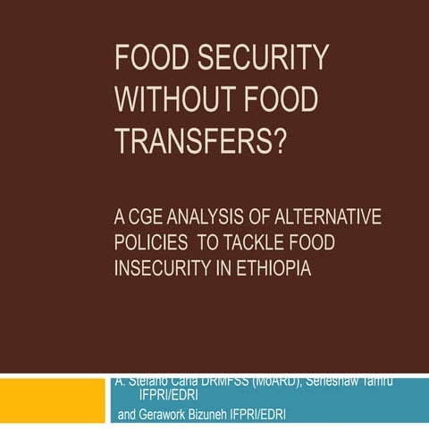 Food Security Without Food Transfers?