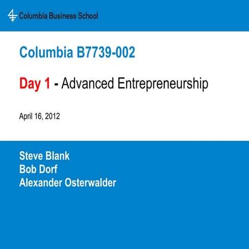 Day 1 presentations columbia apr 2012