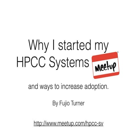 HPCC Systems Engineering Summit Presentation: Building An HPCC Systems Commun...
