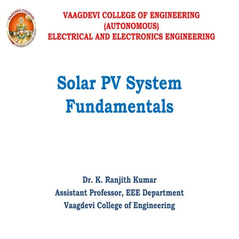 Day 1 solar fundamentals
