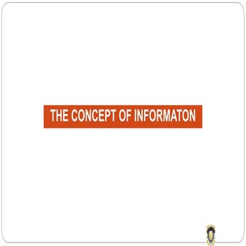 Day 2 - Lecture Note on Concept of Information | PPT