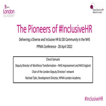 #InclusiveHR -Cheryl Samuels, Deputy Director of Workforce Transformation, NH...