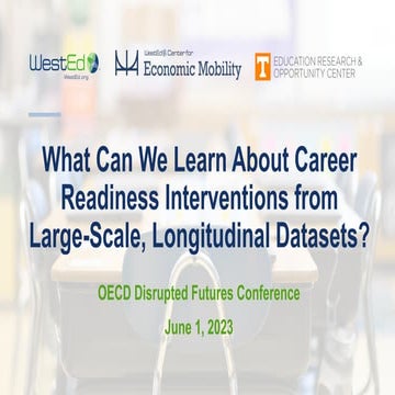 Disrupted Futures 2023 | Learning from large-scale, longitudinal datasets