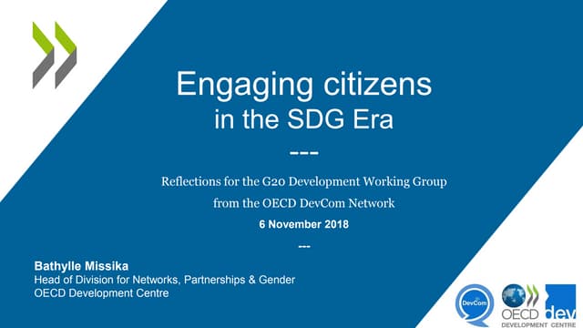 Engaging citizens in the SDG era