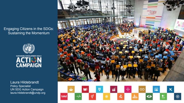 Engaging citizens in the SDGs