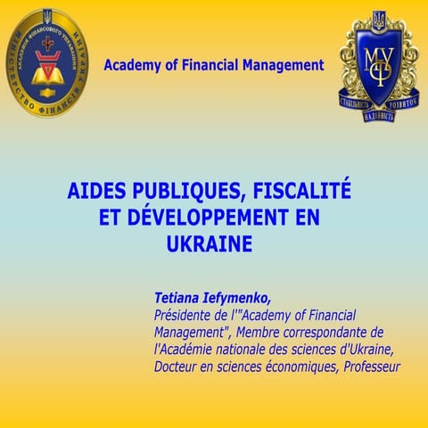 Day2 sp5 23.10.2015-presentation-stateaid_taxationanddevelopmentinukraine_iefymenko_fr
