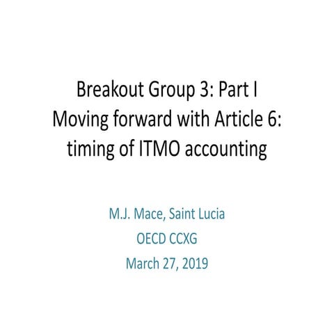 CCXG Oct 2019 Article 6.4 Mechanism Design Issues - Diego de Leon | PDF