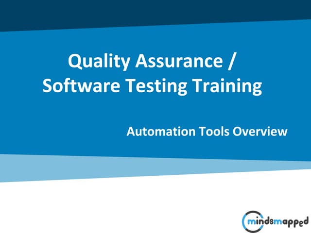 Automation Tools Overview