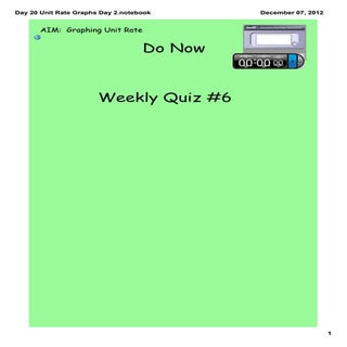 Day 20 unit rate graphs day 2