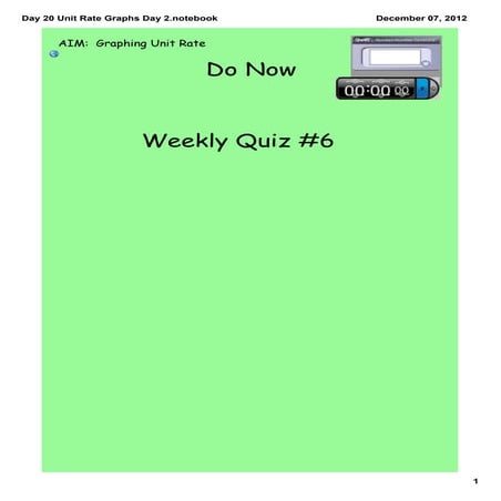 Day 20 unit rate graphs day 2