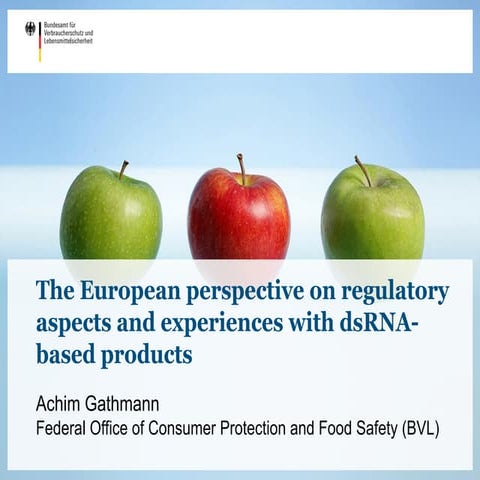 The European perspective on regulatory aspects and experiences with ...