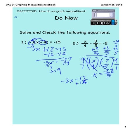 D ay 21 graphing inequalities