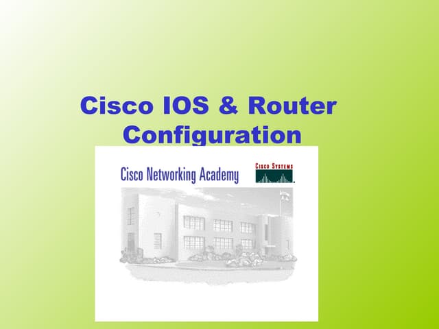 Day 25 cisco ios router configuration | PPT