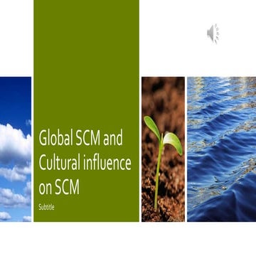 Global Supply Chain Management and cultural influence 